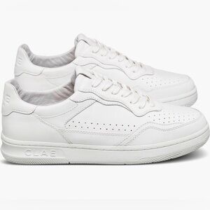 Clae HAYWOOD Triple White Leather Sneaker Shoes Men 7.5 Women 9 EU 40.5 M 25.5cm